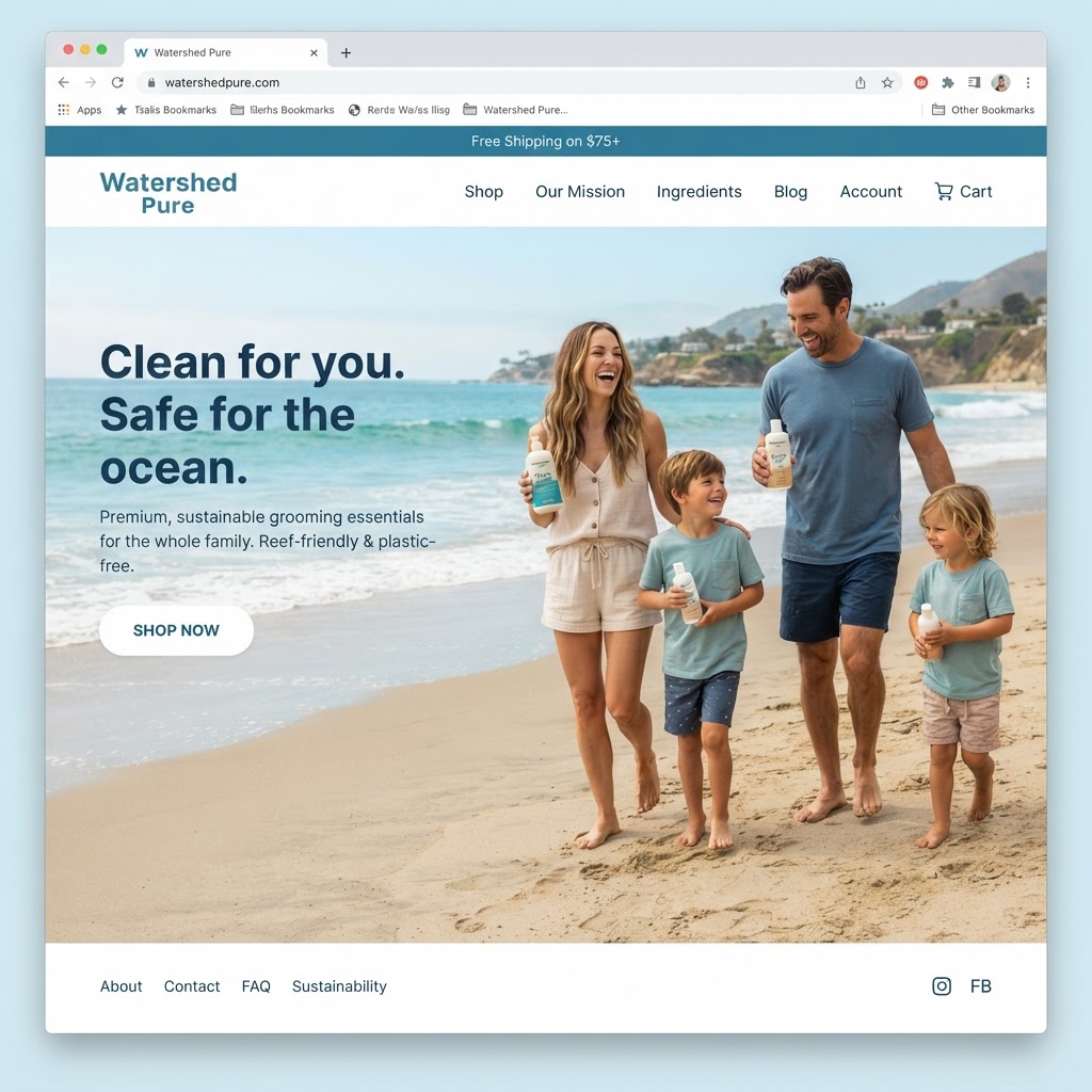 Watershed Pure website homepage