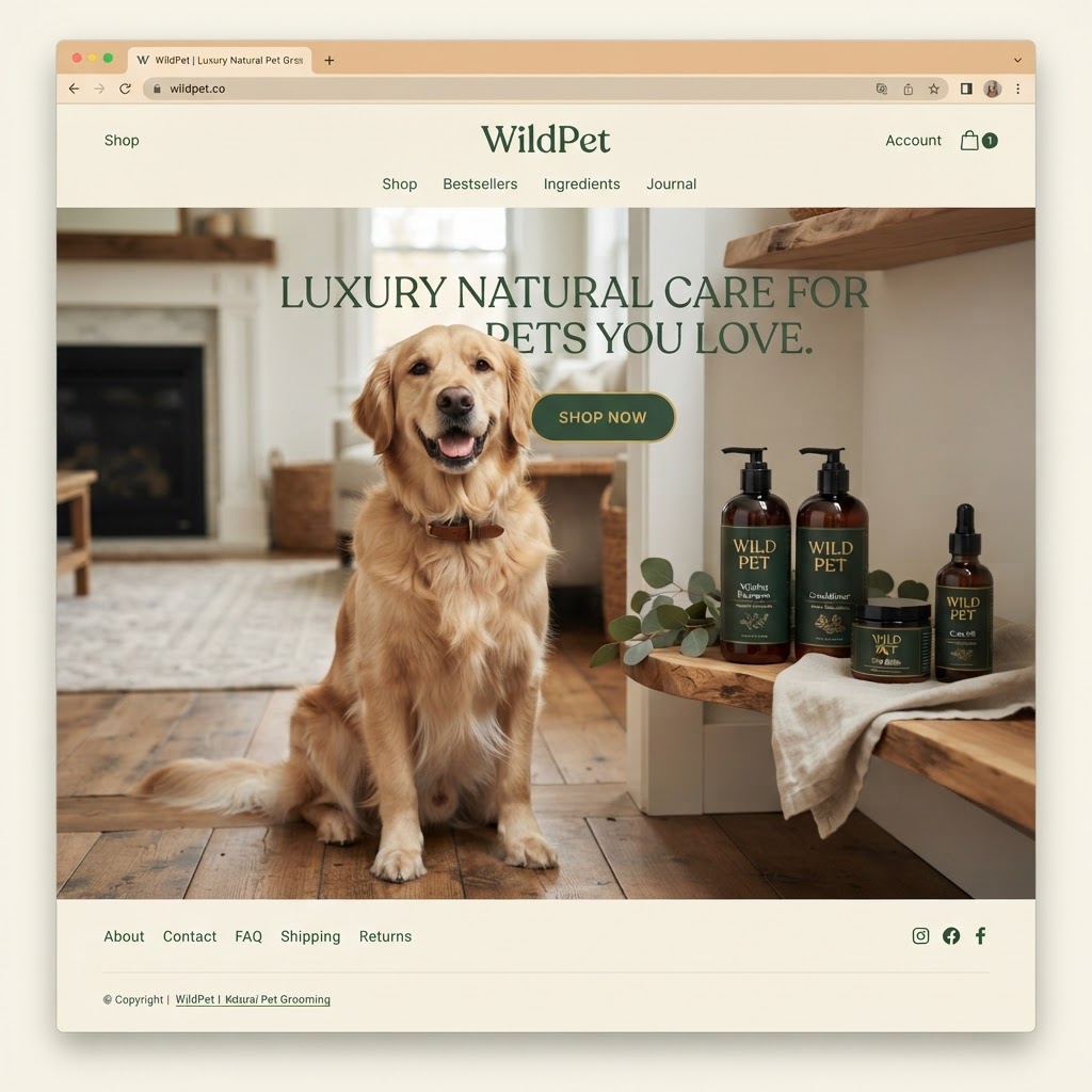 WildPet website homepage